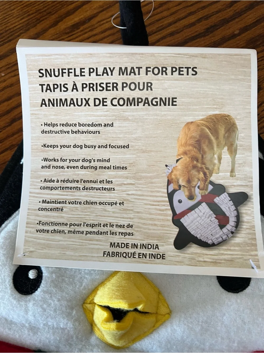 Snuffle Play Mat for Dogs - Green/White Penguin Design